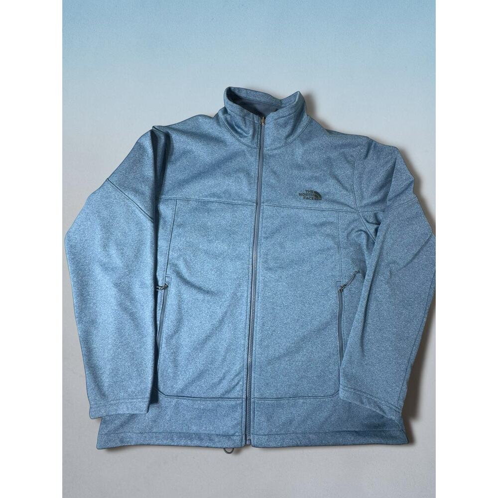 The North Face Jacket Mens XL Blue Windwall Full Zip Soft Shell Stretch